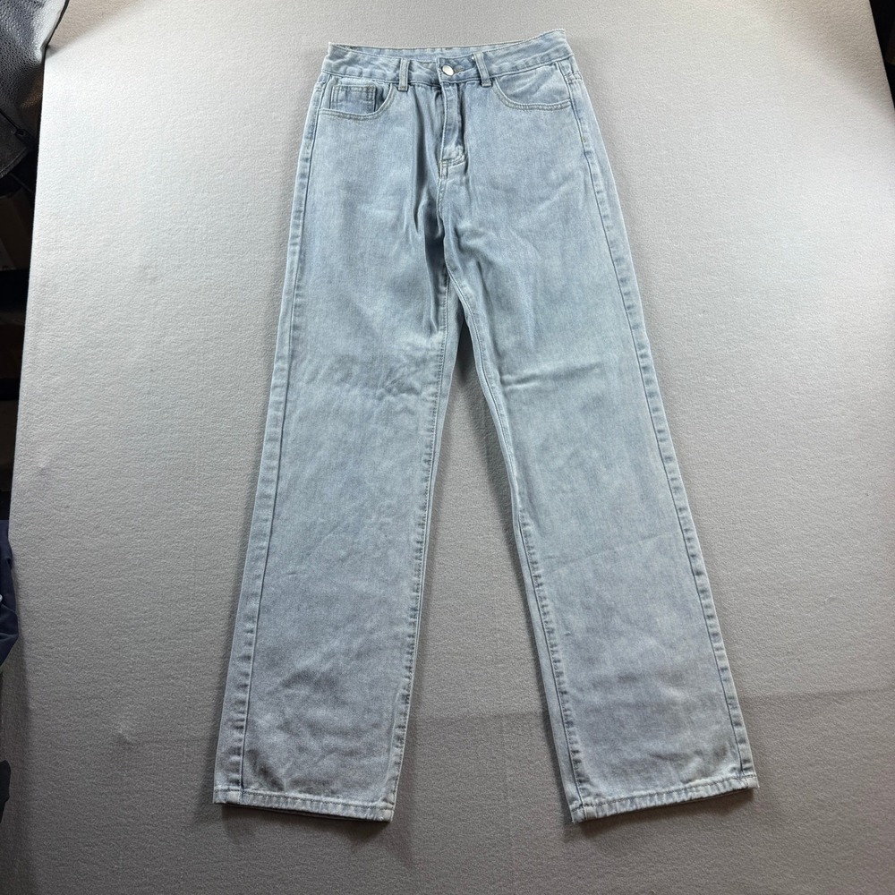 NVFelix Jeans Women Small Light Blue High Rise Straight Leg Denim Pants 27x29